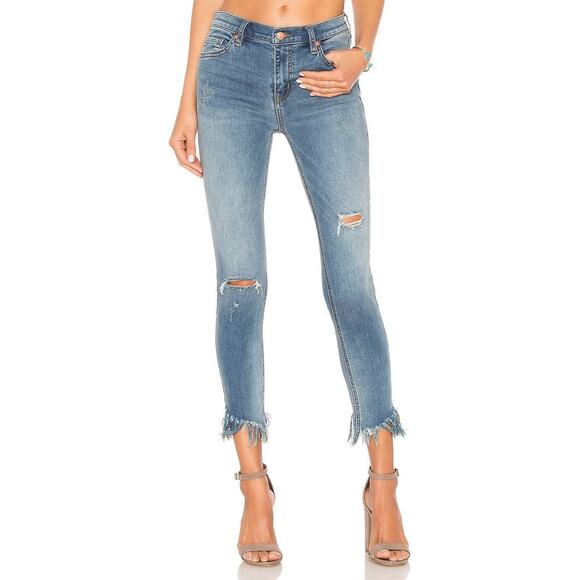 NWOT Free People Great Heights Frayed Skinny Jeans Women’s Size 26 - Picture 1 of 12
